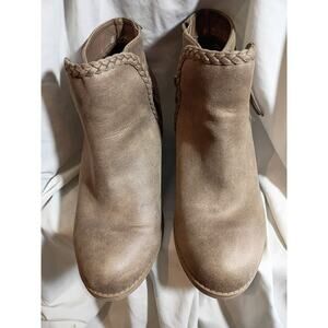 Torrid Ankle Boots Tan Suede Double Zip Sz 11 Boho Festival